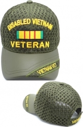 Vietnam Veteran Ribbons With Color Medal Mens Cap Black Adjustable