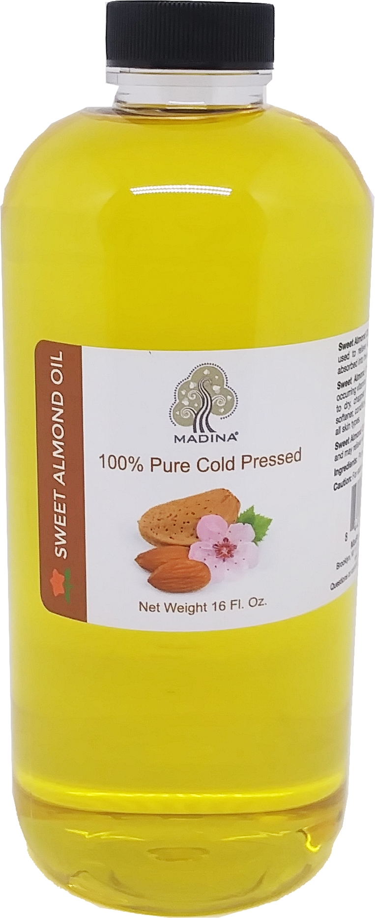 Madina Natural 100% Pure Cold Pressed Sweet Almond Oil [1 lb ...