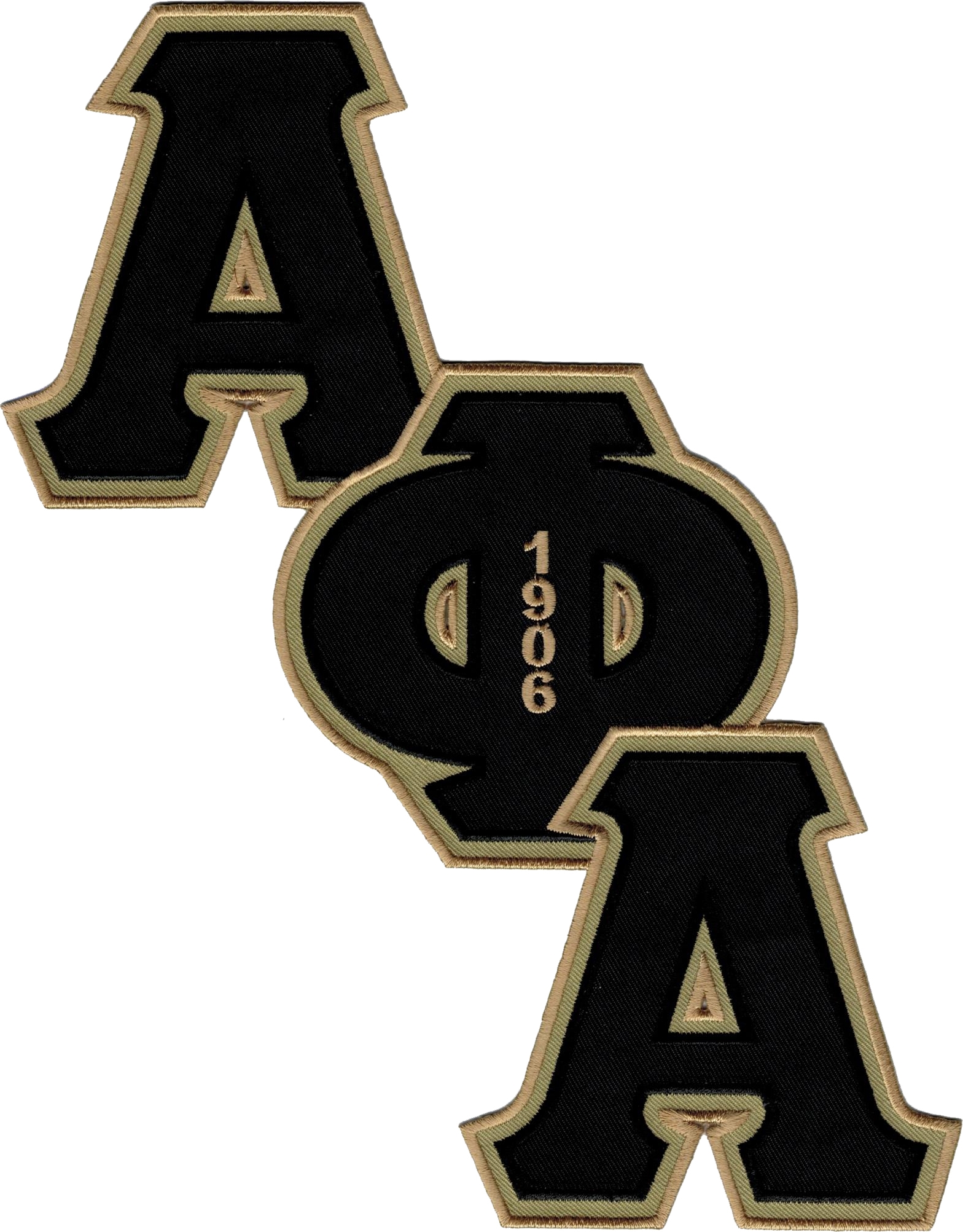 Alpha Phi Alpha Diagonal Connected Twill Iron-On Patch [Black - 10 ...