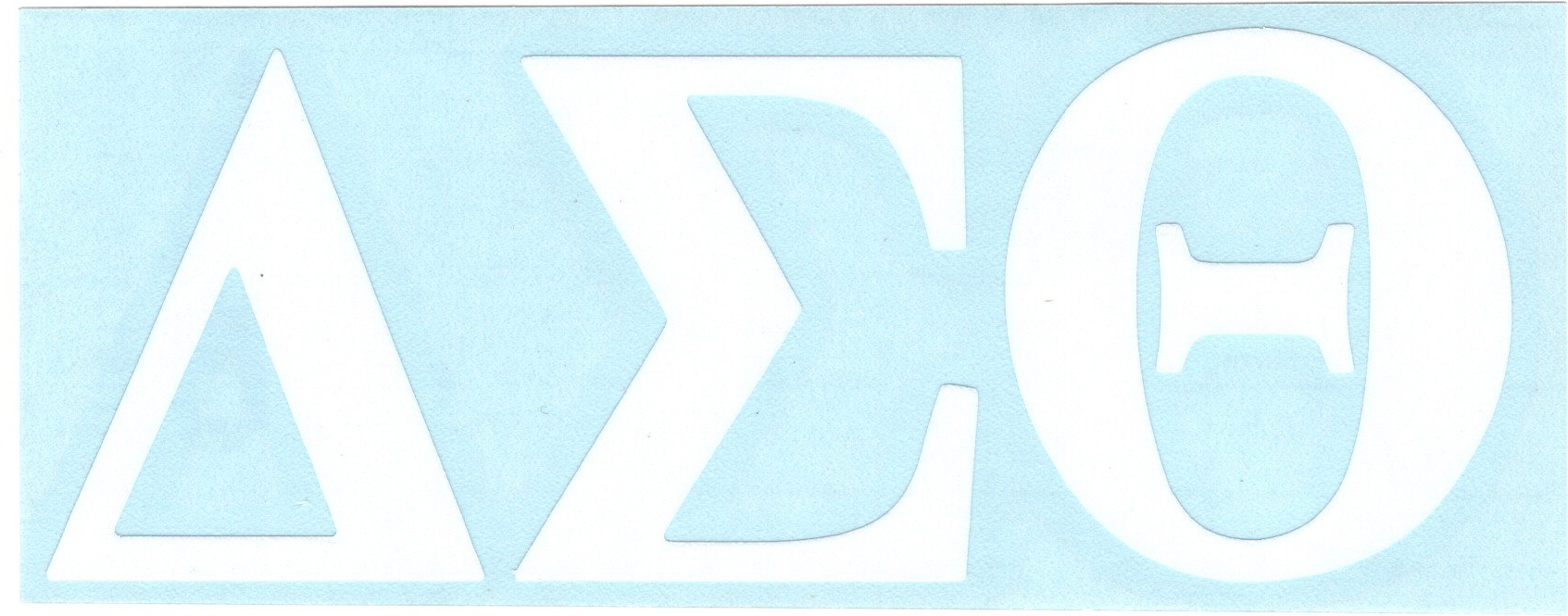 Delta Sigma Theta Letters Decal Sticker [White - 6