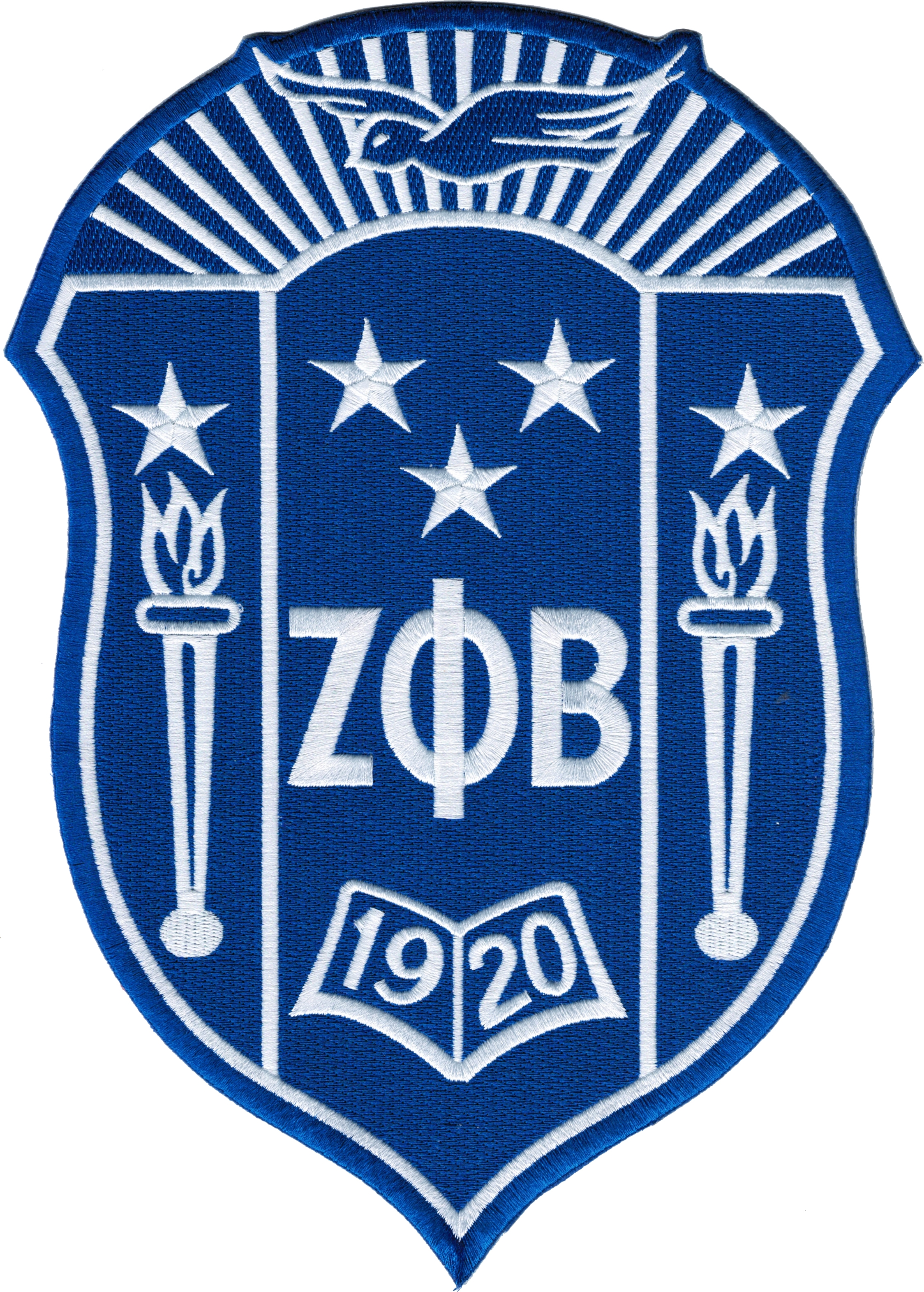 Zeta Phi Beta Crest Emblem Iron On Patch Royal Blue 105 Product