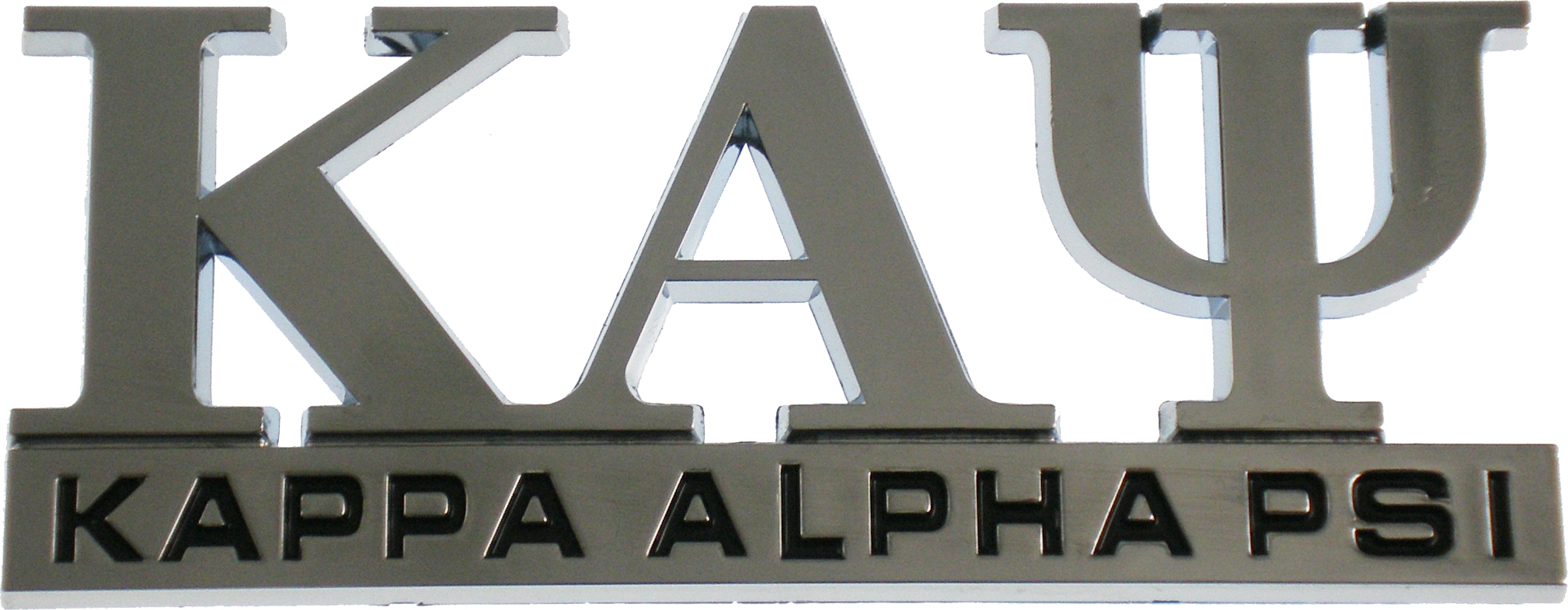 Kappa Alpha Psi Chrome Cut Out Car Emblem [Silver - 4