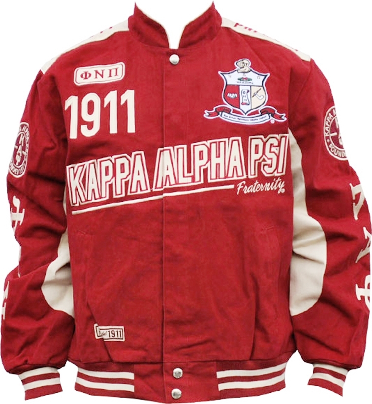 Big Boy Kappa Alpha Psi Divine 9 S9 Mens Twill Racing Jacket [Crimson ...