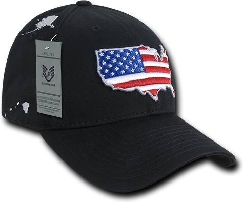 RapDom The Globe American Flag Mens Cap [Black - Adjustable] > Product ...