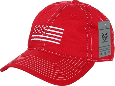 Rapid Dominance White US Flag Graphic Relaxed Mens Cap [Red ...