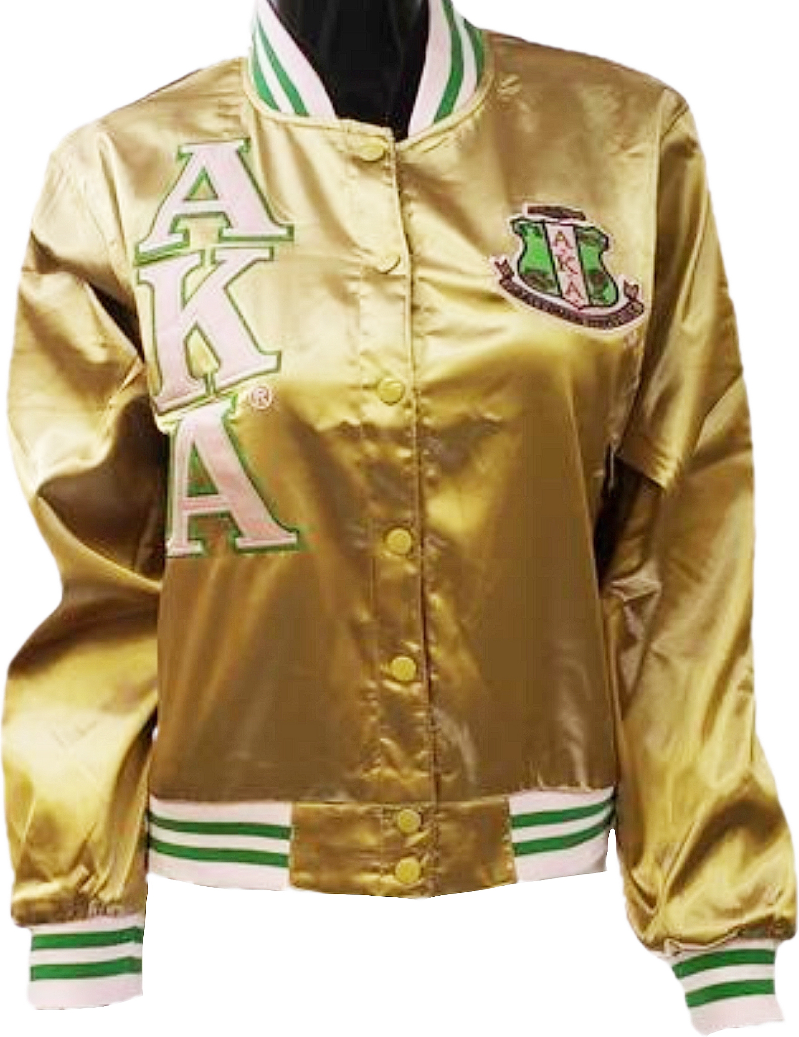 alpha kappa alpha satin bomber jacket