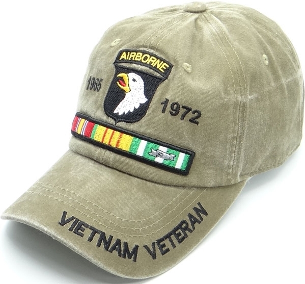 101st Airborne Vietnam Veteran Pigment Washed Cotton Mens Cap [Baseball ...