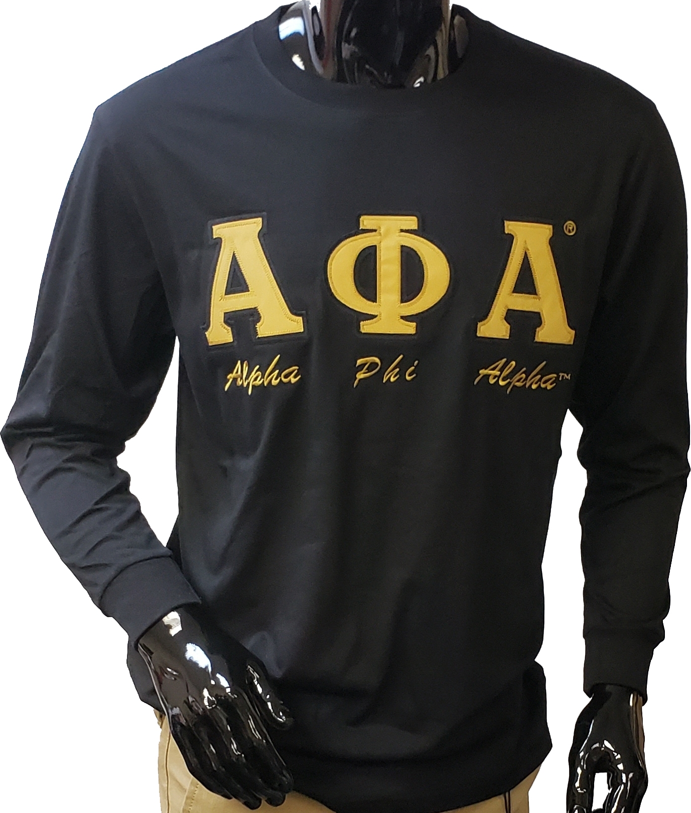 Buffalo Dallas Alpha Phi Alpha Embroidered TShirt [Long Sleeve Black