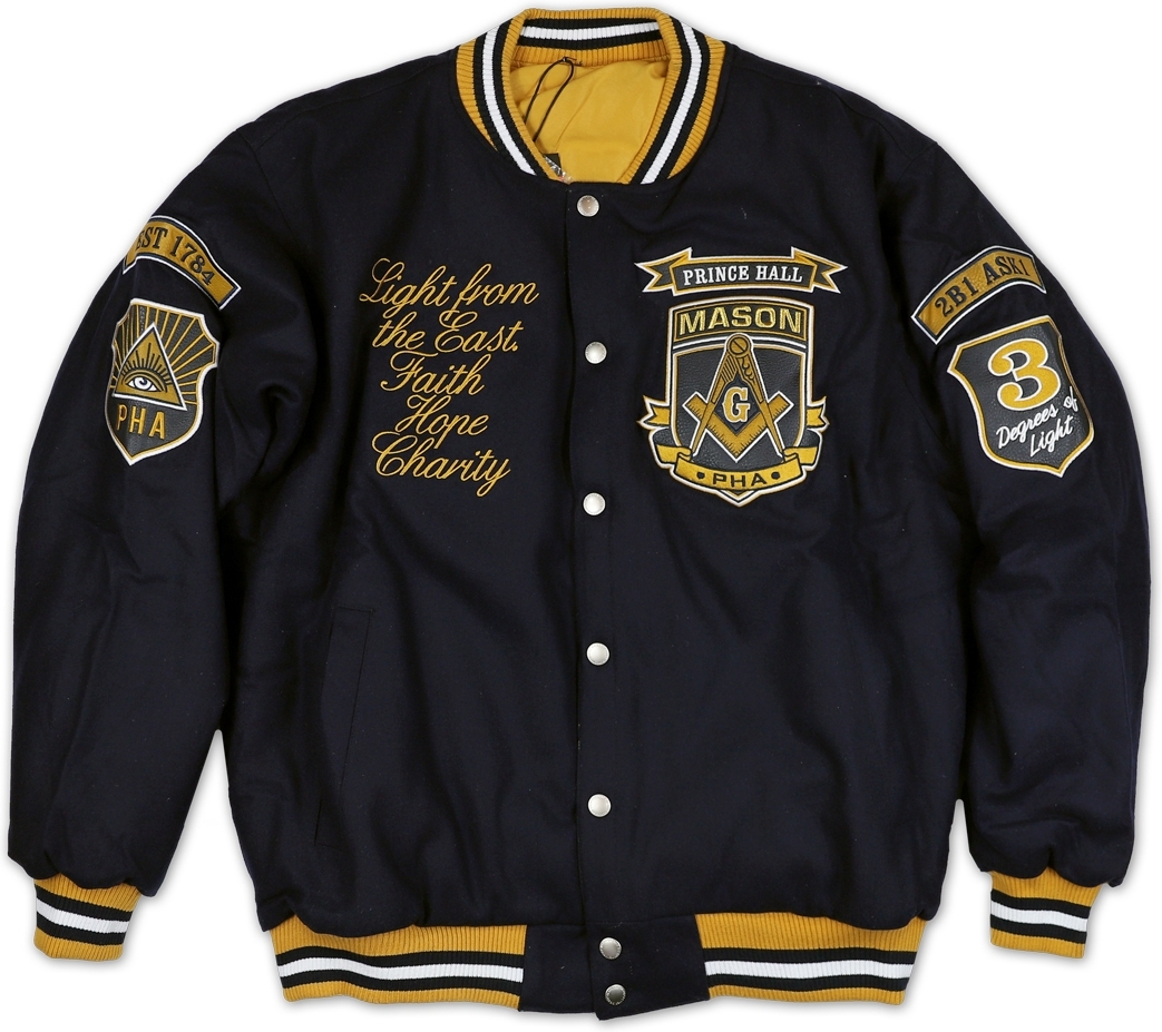 Big Boy Prince Hall Mason Divine S3 Varsity Mens Wool Jacket [Navy Blue ...