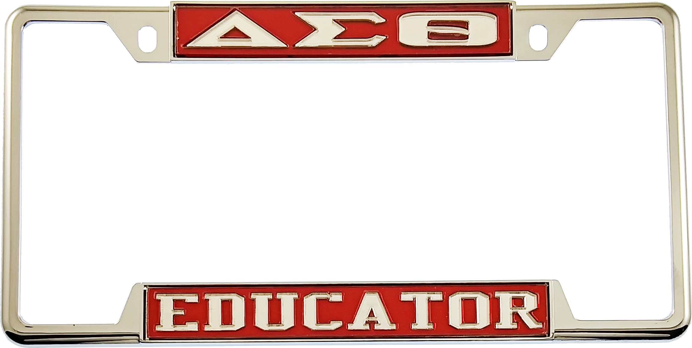 DELTA SIGMA THETA Educator License Plate Frame [Decal Visible Frame