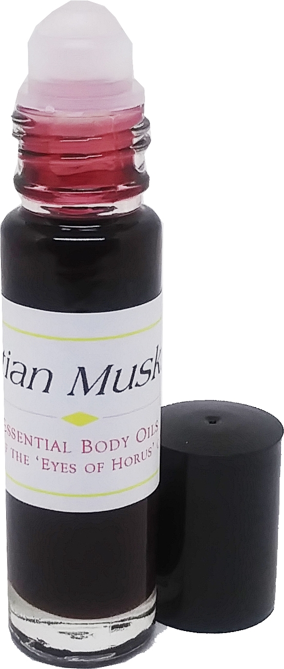 Egyptian Musk: Red Scented Body Oil Fragrance [Flip Cap - HDPE Plastic -  Dark Red - 2 lbs.] 
