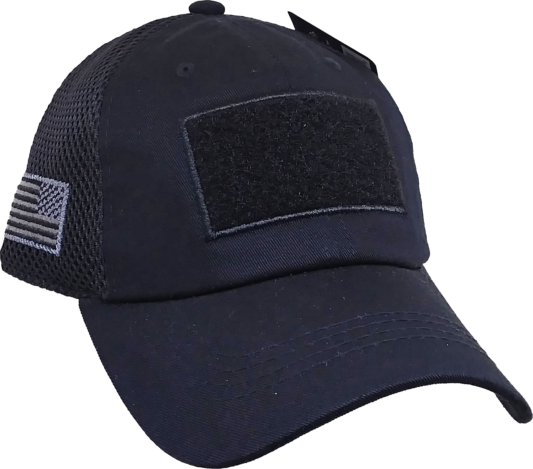 Plain Operator Front Patch Side US Flag Soft Jersey Mesh Mens Cap ...