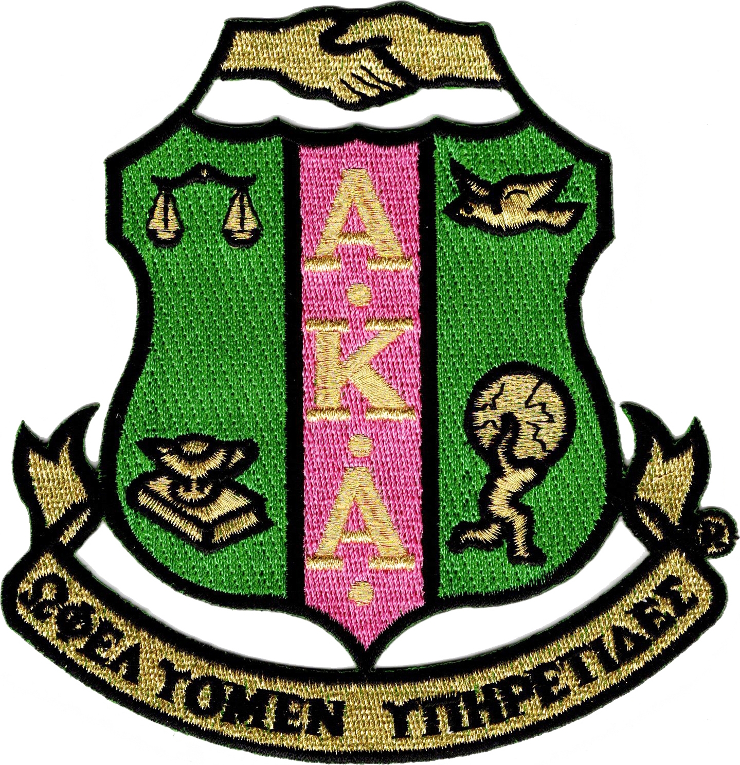 Alpha Kappa Alpha Crest Embroidered Iron On Patch 5 Product 