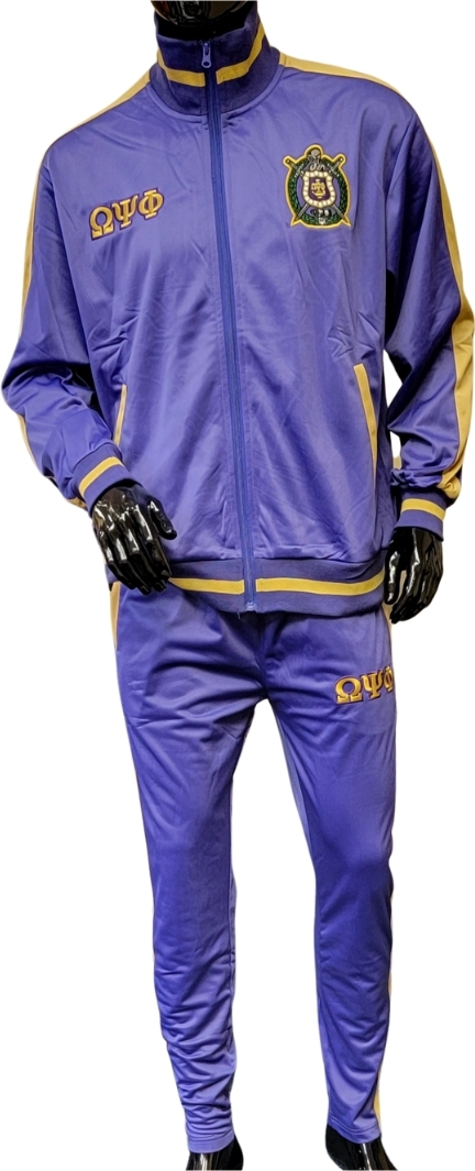 Buffalo Dallas Omega Psi Phi Mens Vintage Track Suit Purple