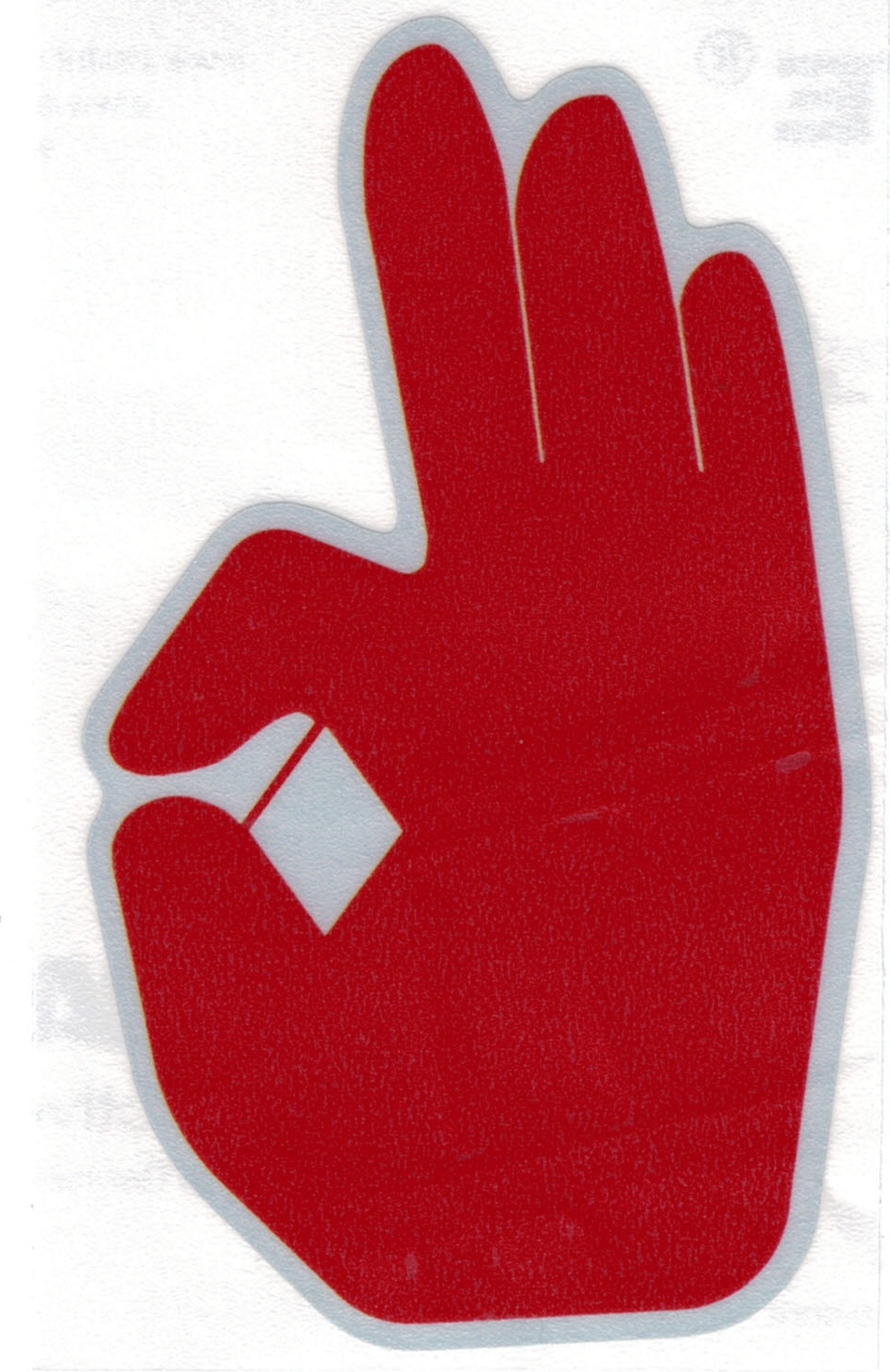 Kappa Alpha Psi Hand Sign Reflective Symbol Decal Sticker [Silver/Red ...