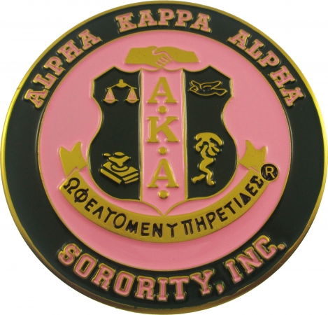 Alpha Kappa Alpha 3D Crest Round Car Badge Emblem [Gold - 2.75 ...