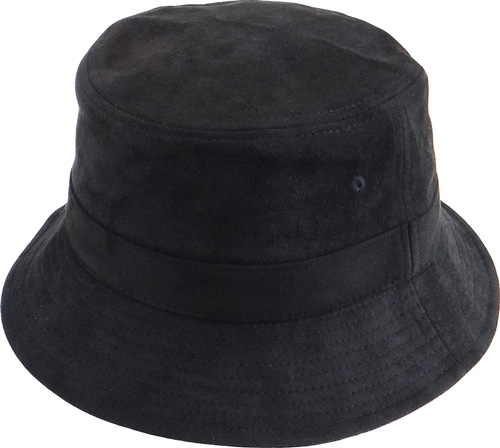 Suede PU Leather Mens Bucket Hat [Black] > Product Details | The ...