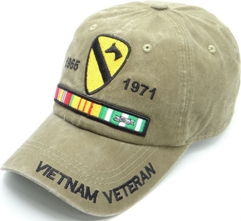 1st Cavalry Vietnam Veteran Pigment Washed Cotton Mens Cap [Baseball ...