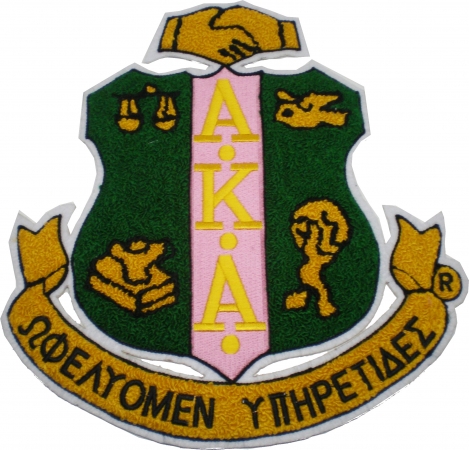 Alpha Kappa Alpha Crest Chenille Emblem Sew-On Patch [White - 10 ...
