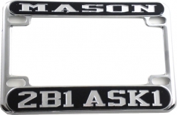 View Buying Options For The Mason 2B1 ASK1 Motorcycle License Plate Frame