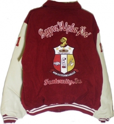 Buffalo Dallas Kappa Alpha Psi® Mens Varsity Jacket [Crimson Red - 6XL ...