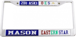 View Buying Options For The Mason - 2B1 ASK1 + Eastern Star Split License Plate Frame