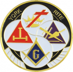 View Buying Options For The York Rite Symbols Round Car Emblem