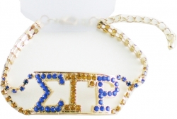 View Buying Options For The Sigma Gamma Rho Double Color Rhinestone Ladies Bracelet