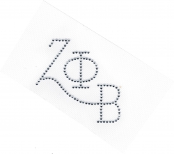 View Buying Options For The Zeta Phi Beta Small Fun Letters Rhinestone Heat Transfer