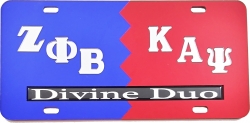 View Buying Options For The Zeta Phi Beta + Kappa Alpha Psi Split Divine Duo License Plate