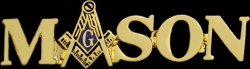 View Buying Options For The Mason Letter With Logo A Lapel Pin