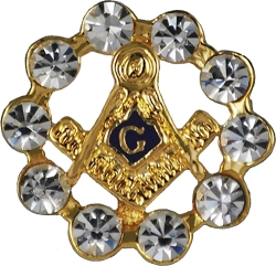 View Buying Options For The Mason Rhinestone Lapel Pin