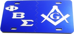 View Buying Options For The Phi Beta Sigma + Mason Split Mirror License Plate