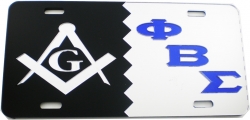 View Buying Options For The Mason + Phi Beta Sigma Split Mirror License Plate