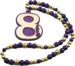 View Buying Options For The Omega Psi Phi Wood Color Bead Tiki Line #8 Medallion