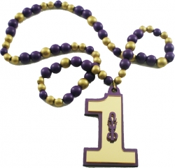 View Buying Options For The Omega Psi Phi Wood Color Bead Tiki Line #1 Medallion