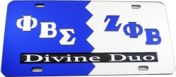 View Buying Options For The Phi Beta Sigma + Zeta Phi Beta Split Divine Duo License Plate
