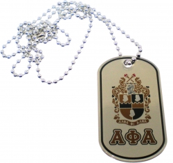 View Buying Options For The Alpha Phi Alpha Epoxy Coated Double Sided Dog Tag