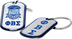 View Buying Options For The Phi Beta Sigma Epoxy Coated Dog Tag Key Ring