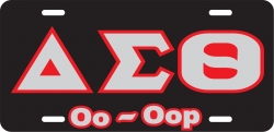 View Buying Options For The Delta Sigma Theta Oo-Oop Outline Mirror License Plate