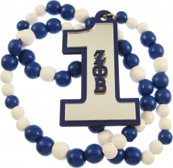 View Buying Options For The Zeta Phi Beta Wood Color Bead Tiki Line #1 Medallion