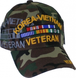 View Product Detials For The Korea-Vietnam War Veteran Ribbon Shadow Mens Cap