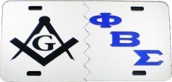 View Buying Options For The Mason + Phi Beta Sigma Split Mirror License Plate