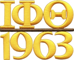 View Product Detials For The Iota Phi Theta 1963 3D Puff Iron-On Patch