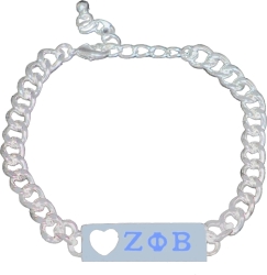 View Buying Options For The Zeta Phi Beta ID Heart Bracelet