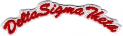 View Buying Options For The Delta Sigma Theta Script Mini Rocker Iron-On Patch