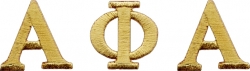 View Buying Options For The Alpha Phi Alpha Small Letters Iron-On Patch Set