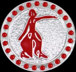 View Buying Options For The Delta Sigma Theta Lady Fortitude Crystal Single Snap Button