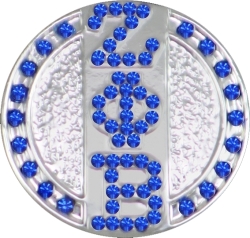 View Buying Options For The Zeta Phi Beta 3 Letter Crystal Single Snap Button