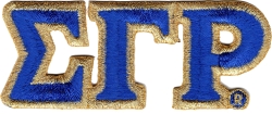 View Buying Options For The Sigma Gamma Rho Small Letter Iron-On Patch Set